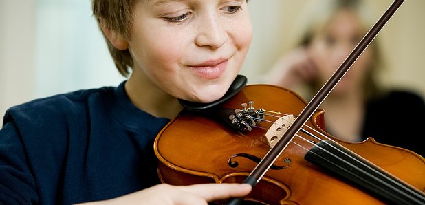 Child and violin